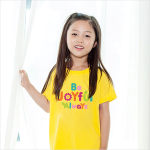 블루빈 아동/성인 티셔츠-비조이풀(노랑)-50벌 이상 주문제작 상품